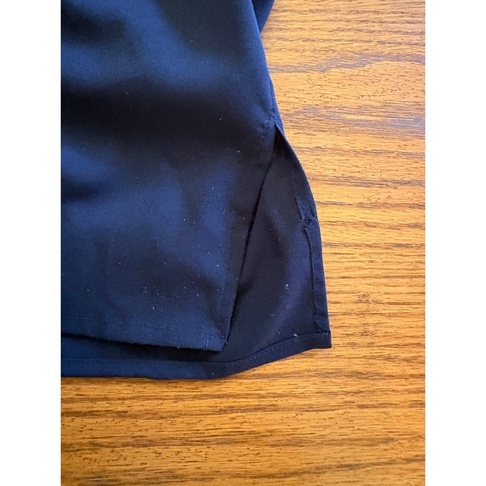 Tory‎ Burch Navy Blue Sleeveless Mandarin Collar Button Front Blouse Size 6 - Picture 6 of 8